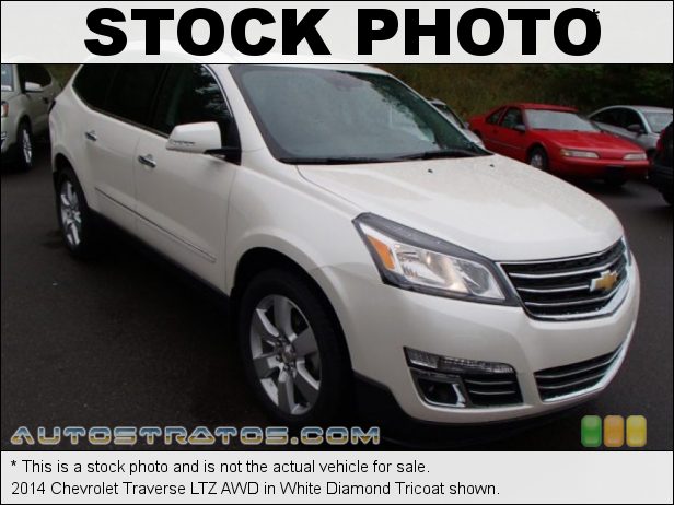 Stock photo for this 2014 Chevrolet Traverse LTZ AWD 3.6 Liter DI DOHC 24-Valve VVT V6 6 Speed Automatic Stock photo for this 2014 Chevrolet Traverse LTZ AWD 3.6 Liter DI DOHC 24-Valve VVT V6 6 Speed Automatic