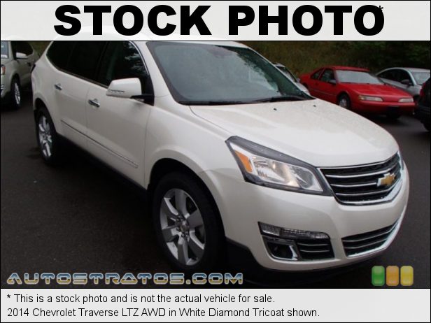 Stock photo for this 2014 Chevrolet Traverse LTZ AWD 3.6 Liter DI DOHC 24-Valve VVT V6 6 Speed Automatic