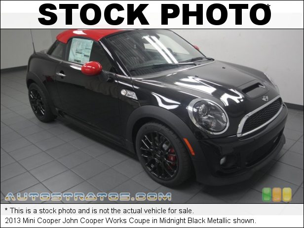Stock photo for this 2013 Mini Cooper John Cooper Works Coupe 1.6 Liter DI Twin-Scroll Turbocharged DOHC 16-Valve VVT 4 Cylind 6 Speed Steptronic Automatic