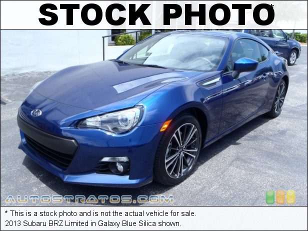 Stock photo for this 2013 Subaru BRZ Limited 2.0 Liter DOHC 16-Valve DAVCS Flat 4 Cylinder 6 Speed Automatic