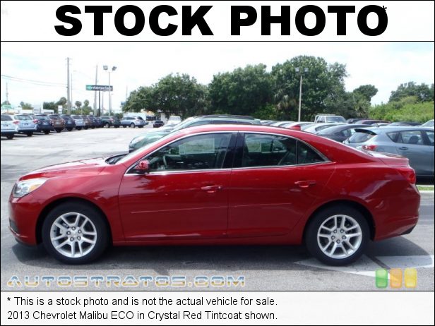 Stock photo for this 2013 Chevrolet Malibu ECO 2.4 Liter ECO DI DOHC 16-Valve VVT 4 Cylinder Gasoline/eAssist H 6 Speed Automatic