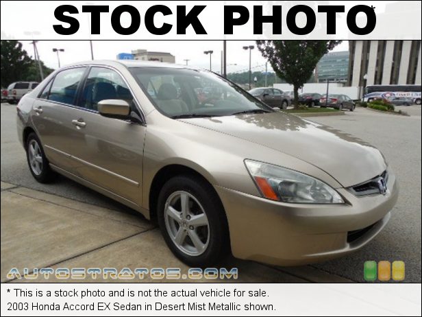 Stock photo for this 2003 Honda Accord EX Sedan 2.4 Liter DOHC 16-Valve i-VTEC 4 Cylinder 5 Speed Automatic