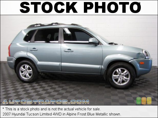 Stock photo for this 2007 Hyundai Tucson 4WD 2.7 Liter DOHC 24-Valve VVT V6 4 Speed Automatic