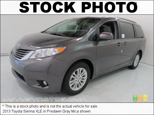 Stock photo for this 2013 Toyota Sienna XLE 3.5 Liter DOHC 24-Valve Dual VVT-i V6 6 Speed ECT-i Automatic