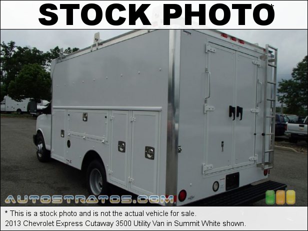Stock photo for this 2010 Chevrolet Express Cutaway 3500 Commercial Utility Van 6.0 Liter OHV 16-Valve Vortec V8 6 Speed Automatic