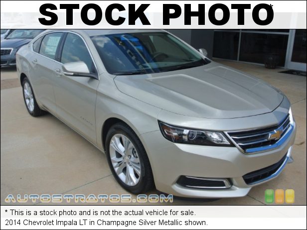 Stock photo for this 2014 Chevrolet Impala LT 2.5 Liter DI DOHC 16-Valve iVVL ECOTEC 4 Cylinder 6 Speed Automatic