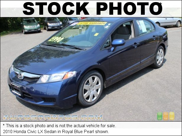 Stock photo for this 2010 Honda Civic LX Sedan 1.8 Liter SOHC 16-Valve i-VTEC 4 Cylinder 5 Speed Automatic