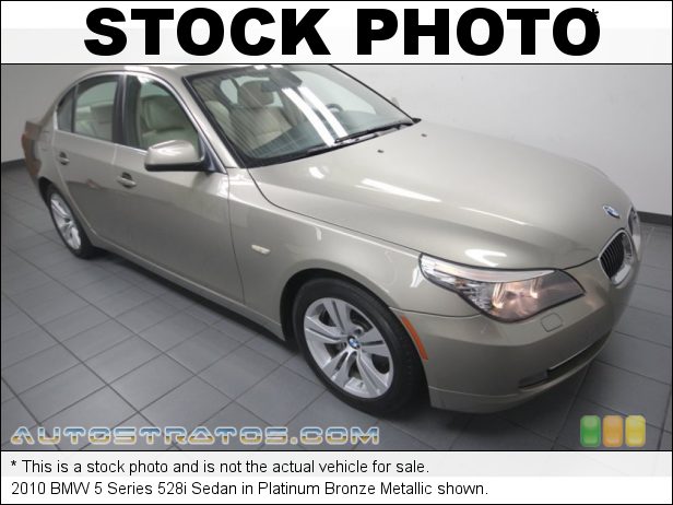 Stock photo for this 2010 BMW 5 Series 528i Sedan 3.0 Liter DOHC 24-Valve VVT Inline 6 Cylinder 6 Speed Steptronic Automatic