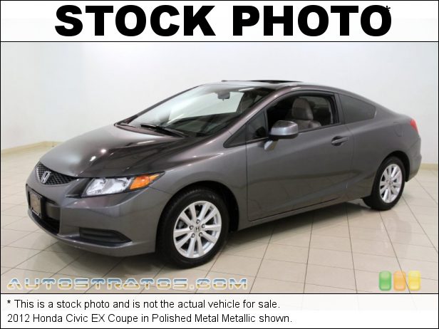 Stock photo for this 2012 Honda Civic EX Coupe 1.8 Liter SOHC 16-Valve i-VTEC 4 Cylinder 5 Speed Automatic