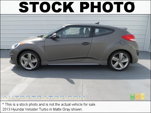 Stock photo for this 2013 Hyundai Veloster Turbo 1.6 Liter Turbocharged DOHC 16-Valve Dual-CVVT 4 Cylinder 6 Speed Shiftronic Automatic