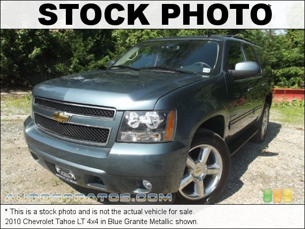 Stock photo for this 2010 Chevrolet Tahoe 4x4 5.3 Liter OHV 16-Valve Flex-Fuel Vortec V8 6 Speed Automatic
