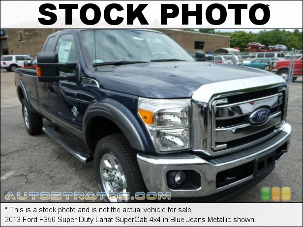 Stock photo for this 2013 Ford F350 Super Duty Lariat SuperCab 4x4 6.7 Liter OHV 32-Valve B20 Power Stroke Turbo-Diesel V8 TorqShift 6 Speed SelectShift Automatic