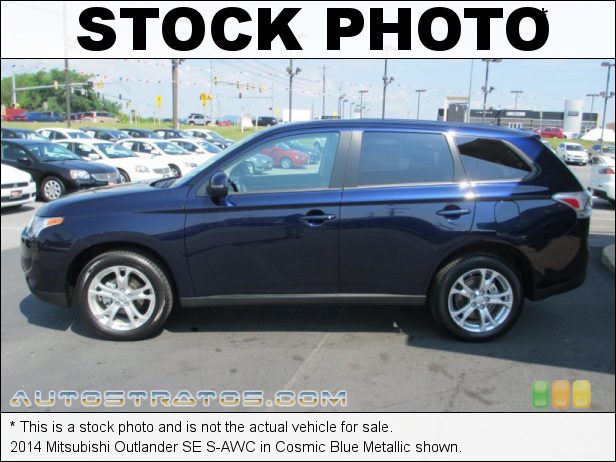 Stock photo for this 2014 Mitsubishi Outlander SE S-AWC 2.4 Liter SOHC 16-Valve MIVEC 4 Cylinder CVT Automatic