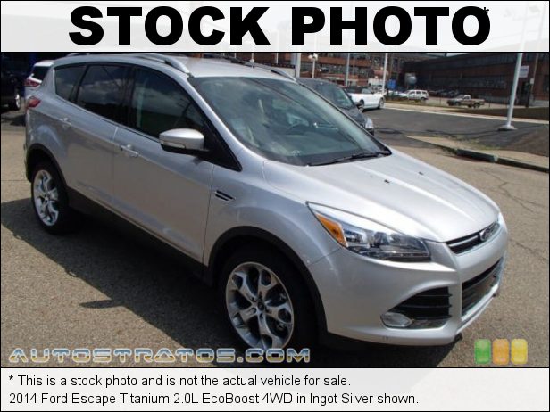 Stock photo for this 2014 Ford Escape Titanium 2.0L EcoBoost 4WD 2.0 Liter GTDI Turbocharged DOHC 16-Valve Ti-VCT EcoBoost 4 Cyli 6 Speed SelectShift Automatic