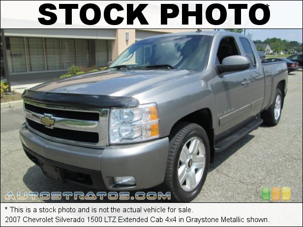 Stock photo for this 2007 Chevrolet Silverado 1500 Extended Cab 4x4 5.3 Liter OHV 16-Valve Vortec V8 4 Speed Automatic