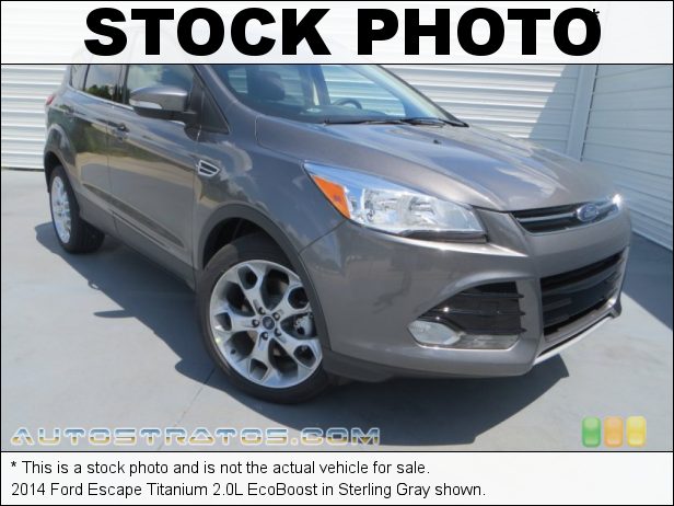 Stock photo for this 2014 Ford Escape Titanium 2.0L EcoBoost 2.0 Liter GTDI Turbocharged DOHC 16-Valve Ti-VCT EcoBoost 4 Cyli 6 Speed SelectShift Automatic