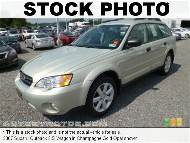 Stock photo for this 2007 Subaru Outback 2.5i Wagon 2.5 Liter SOHC 16-Valve VVT Flat 4 Cylinder 5 Speed Manual