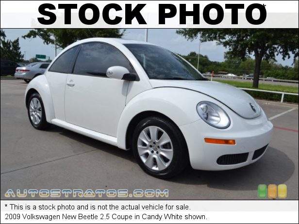 Stock photo for this 2009 Volkswagen New Beetle 2.5 Coupe 2.5 Liter DOHC 20-Valve 5 Cylinder 6 Speed Tiptronic Automatic