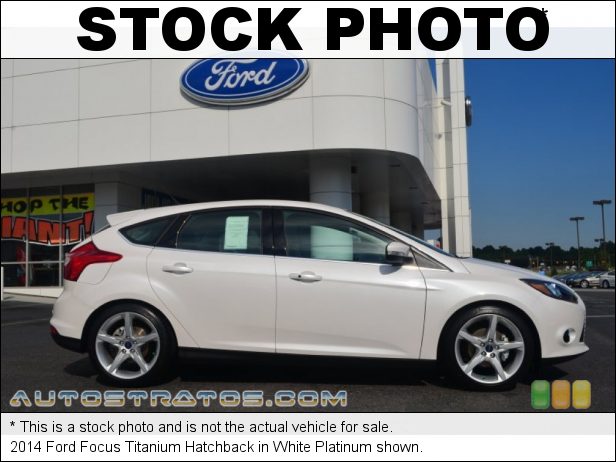 Stock photo for this 2014 Ford Focus Titanium Hatchback 2.0 Liter GDI DOHC 16-Valve Ti-VCT Flex-Fuel 4 Cylinder 6 Speed PowerShift Automatic