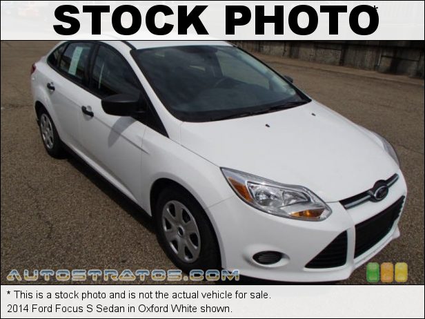 Stock photo for this 2014 Ford Focus S Sedan 2.0 Liter GDI DOHC 16-Valve Ti-VCT Flex-Fuel 4 Cylinder 6 Speed PowerShift Automatic