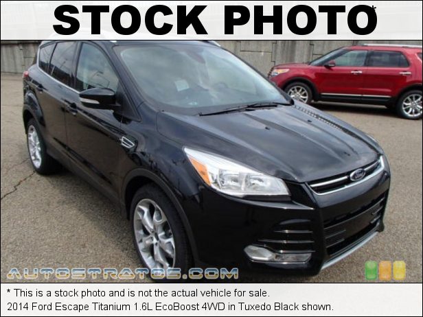 Stock photo for this 2014 Ford Escape Titanium 1.6L EcoBoost 4WD 1.6 Liter GTDI Turbocharged DOHC 16-Valve Ti-VCT EcoBoost 4 Cyli 6 Speed SelectShift Automatic