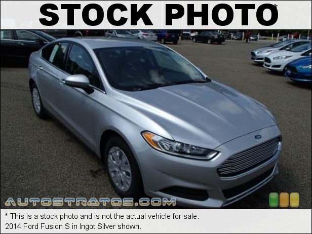 Stock photo for this 2014 Ford Fusion S 2.5 Liter DOHC 16-Valve Duratec 4 Cylinder 6 Speed SelectShift Automatic