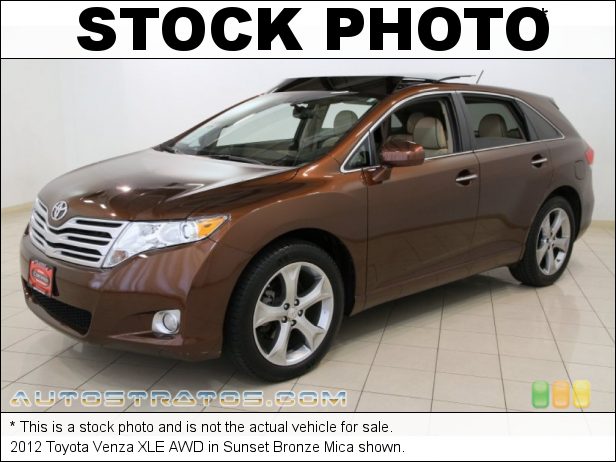 Stock photo for this 2012 Toyota Venza AWD 3.5 Liter DOHC 16-Valve Dual VVT-i V6 6 Speed ECT-i Automatic