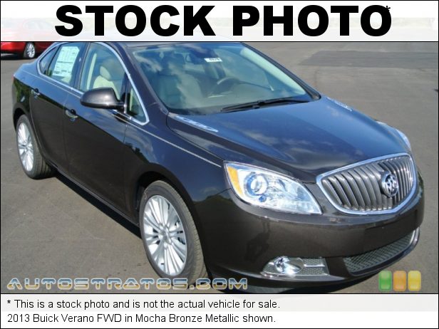 Stock photo for this 2013 Buick Verano FWD 2.4 Liter SIDI DOHC 16-Valve VVT ECOTEC 4 Cylinder 6 Speed Automatic