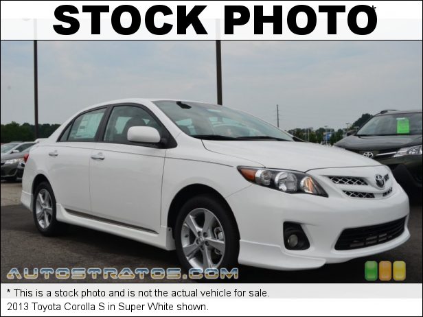 Stock photo for this 2013 Toyota Corolla S 1.8 Liter DOHC 16-Valve Dual VVT-i 4 Cylinder 4 Speed ECT-i Automatic