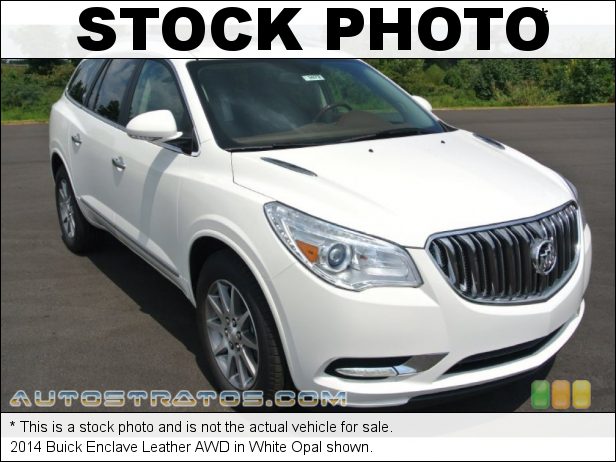 Stock photo for this 2014 Buick Enclave Leather AWD 3.6 Liter SIDI DOHC 24-Valve VVT V6 6 Speed Automatic