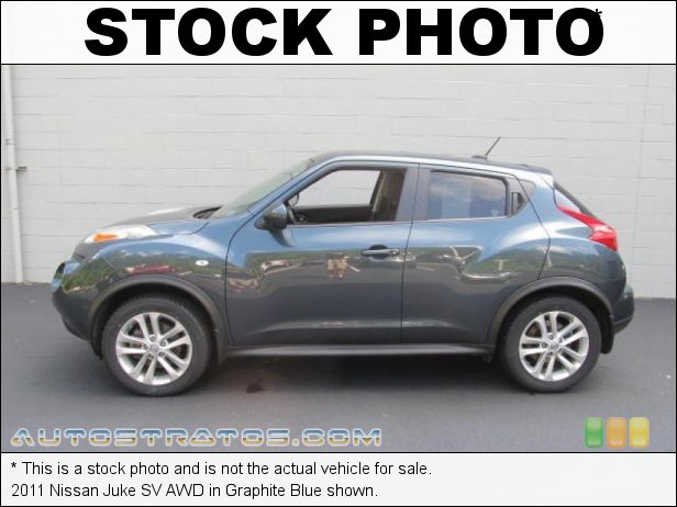 Stock photo for this 2011 Nissan Juke AWD 1.6 Liter DIG Turbocharged DOHC 16-Valve 4 Cylinder Xtronic CVT Automatic