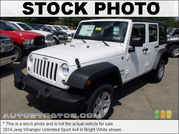 Stock photo for this 2014 Jeep Wrangler Unlimited Sport 4x4 3.6 Liter DOHC 24-Valve VVT V6 5 Speed Automatic