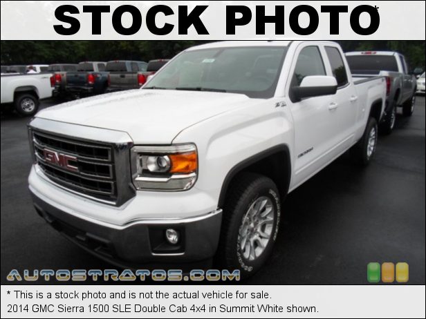 Stock photo for this 2014 GMC Sierra 1500 SLE Double Cab 4x4 5.3 Liter DI OHV 16-Valve VVT EcoTec3 V8 6 Speed Automatic