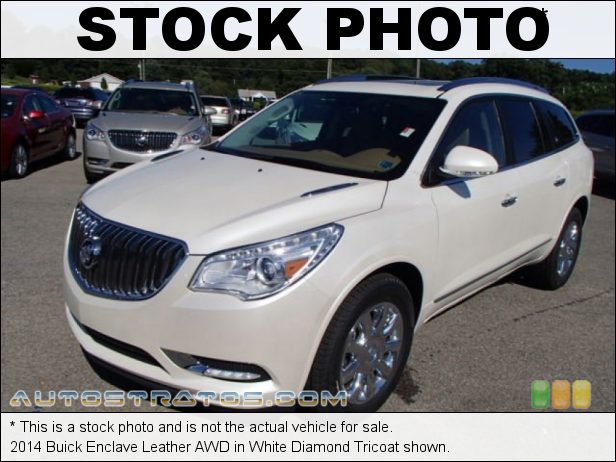 Stock photo for this 2014 Buick Enclave Leather AWD 3.6 Liter SIDI DOHC 24-Valve VVT V6 6 Speed Automatic