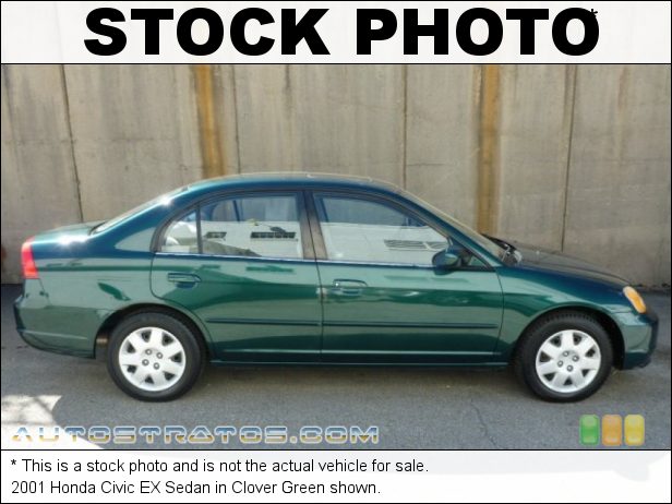 Stock photo for this 2001 Honda Civic EX Sedan 1.7L SOHC 16V 4 Cylinder 5 Speed Manual