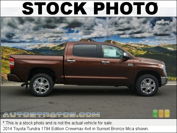 Stock photo for this 2014 Toyota Tundra Crewmax 4x4 5.7 Liter DOHC 32-Valve Dual VVT-i V8 6 Speed Automatic