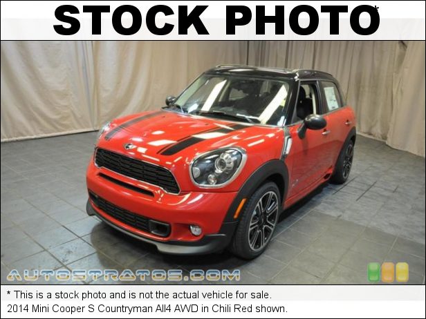 Stock photo for this 2014 Mini Cooper S Countryman All4 AWD 1.6 Liter Twin Scroll Turbocharged DI DOHC 16-Valve VVT 4 Cylind 6 Speed Automatic