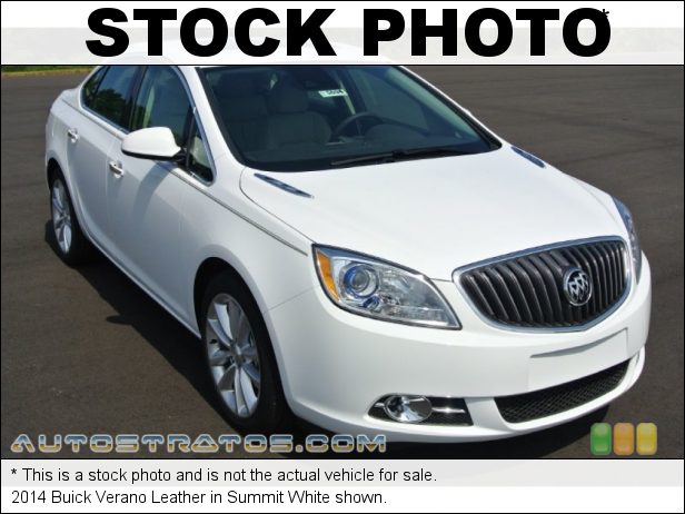 Stock photo for this 2014 Buick Verano Leather 2.4 Liter DI DOHC 16-Valve VVT ECOTEC 4 Cylinder 6 Speed Automatic