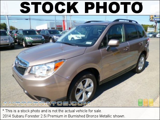 Stock photo for this 2014 Subaru Forester 2.5i Premium 2.5 Liter DOHC 16-Valve VVT Flat 4 Cylinder Lineartronic CVT Automatic