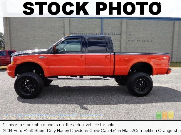Stock photo for this 2004 Ford F250 Super Duty Crew Cab 4x4 6.0 Liter OHV 32-Valve Power Stroke Turbo Diesel V8 5 Speed Torqshift Automatic