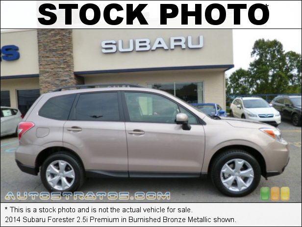 Stock photo for this 2014 Subaru Forester 2.5i Premium 2.5 Liter DOHC 16-Valve VVT Flat 4 Cylinder 6 Speed Manual