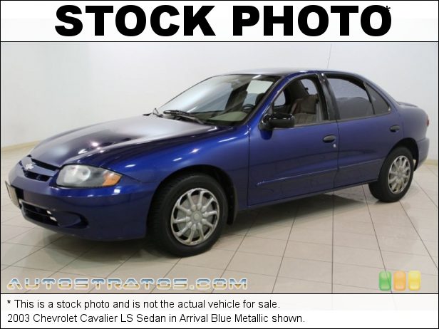 Stock photo for this 2003 Chevrolet Cavalier LS Sedan 2.2 Liter DOHC 16 Valve 4 Cylinder 4 Speed Automatic