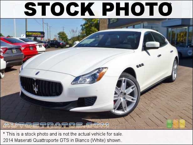 Stock photo for this 2014 Maserati Quattroporte GTS 3.8 Liter DI Twin-Turbocharged DOHC 32-Valve VVT V8 8 Speed ZF Automatic
