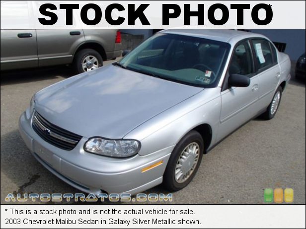 Stock photo for this 2003 Chevrolet Malibu Sedan 3.1 Liter OHV 12 Valve V6 4 Speed Automatic