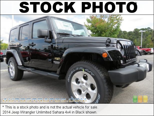 Stock photo for this 2014 Jeep Wrangler Unlimited Sahara 4x4 3.6 Liter DOHC 24-Valve VVT V6 5 Speed Automatic