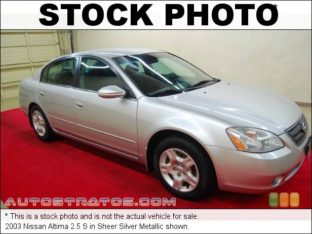 Stock photo for this 2003 Nissan Altima 2.5 2.5 Liter DOHC 16V CVTC 4 Cylinder 4 Speed Automatic