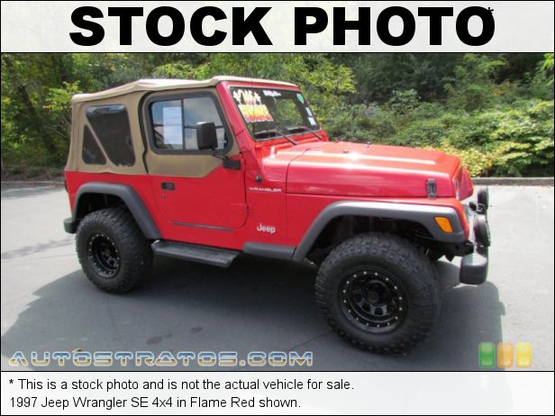Stock photo for this 1997 Jeep Wrangler SE 4x4 2.5 Liter OHV 8-Valve 4 Cylinder 5 Speed Manual