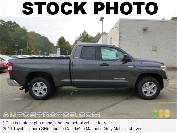 Stock photo for this 2014 Toyota Tundra SR5 Double Cab 4x4 5.7 Liter DOHC 32-Valve Dual VVT-i V8 6 Speed Automatic