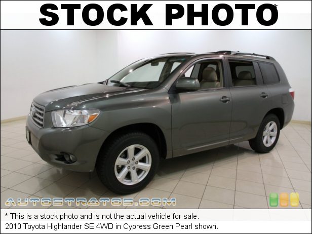 Stock photo for this 2010 Toyota Highlander SE 4WD 3.5 Liter DOHC 24-Valve VVT-i V6 5 Speed ECT-i Automatic