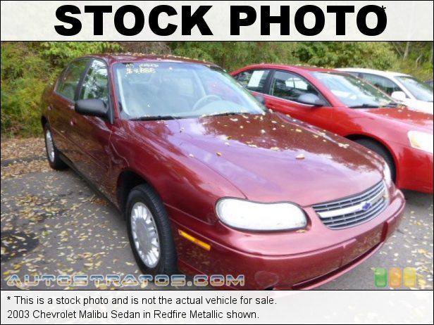 Stock photo for this 2003 Chevrolet Malibu Sedan 3.1 Liter OHV 12 Valve V6 4 Speed Automatic